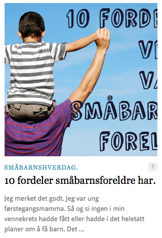 Skjermdump av artikkel
