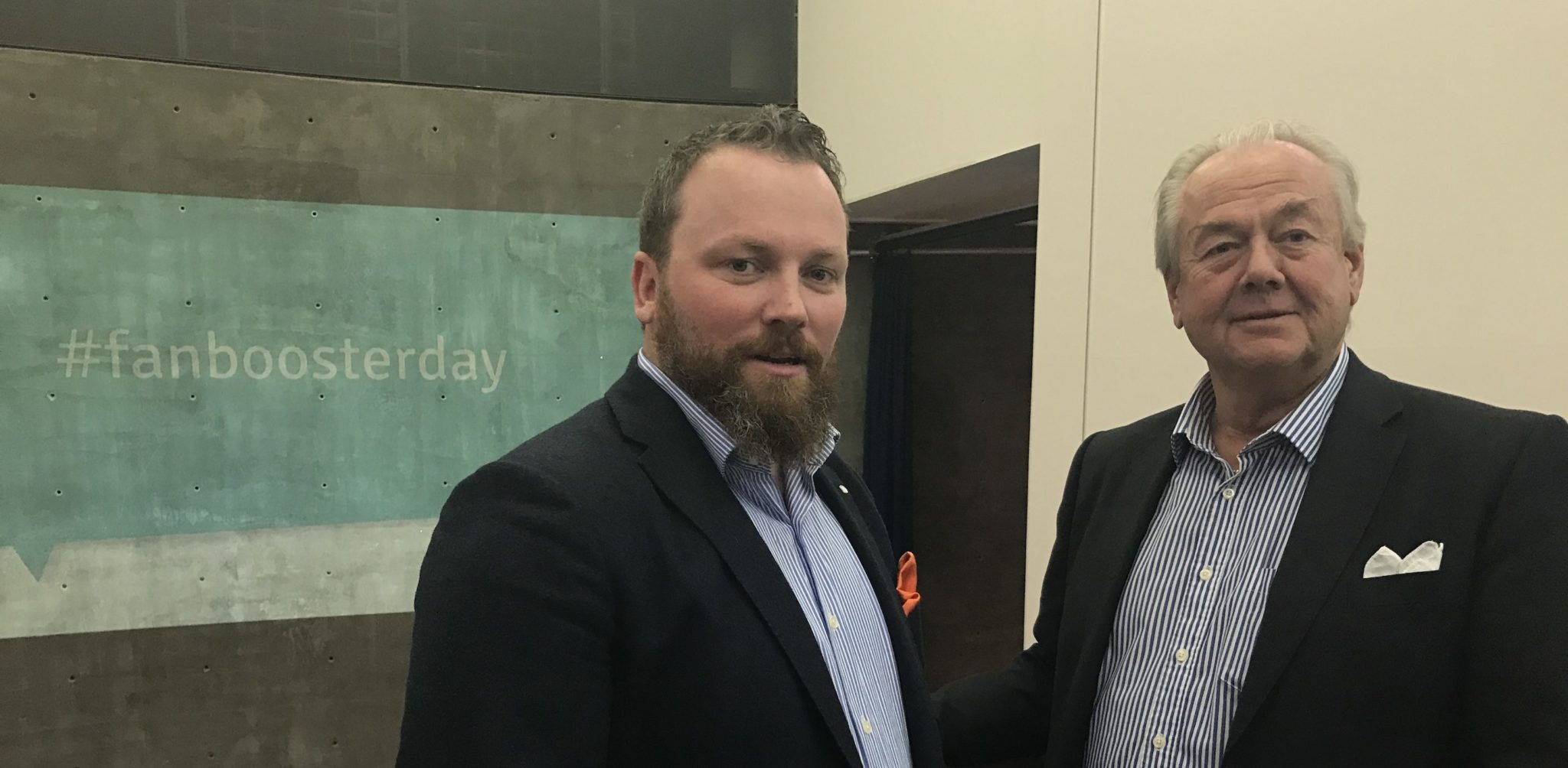 Erik Eskedal og Olav på Fan Booster Day