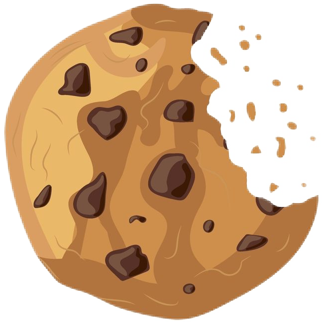 Illustrasjon av en halvspist cookie, for å illustrere personvern.